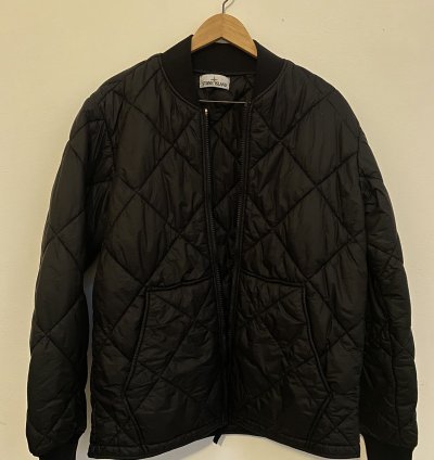 Stone Island Garment Dyed Quilted Micro Yarn Charcoal Q1424
