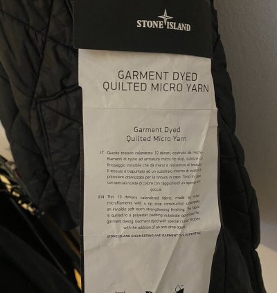 Stone Island Garment Dyed Quilted Micro Yarn Charcoal Q1424