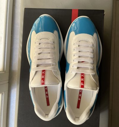 Prada America Cup Sneaker Light Blue