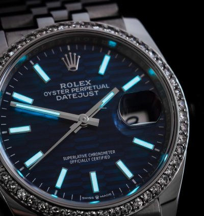 Rolex Datejust 36 Iced Blue Fluted Motif