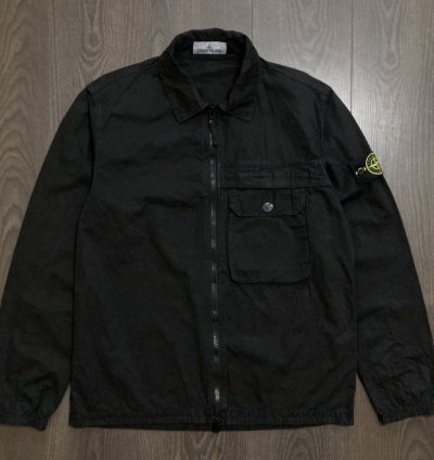 Stone Island Garment Dyed Zip Overshirt Jacket New