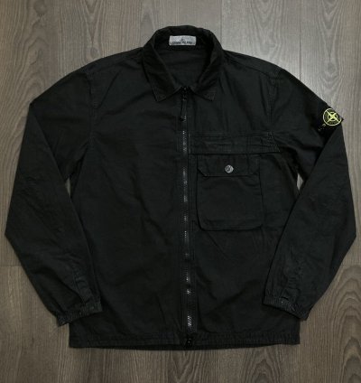 Stone Island Garment Dyed Zip Overshirt Jacket New