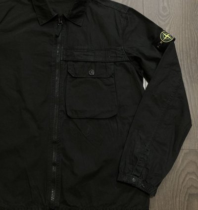 Stone Island Garment Dyed Zip Overshirt Jacket New