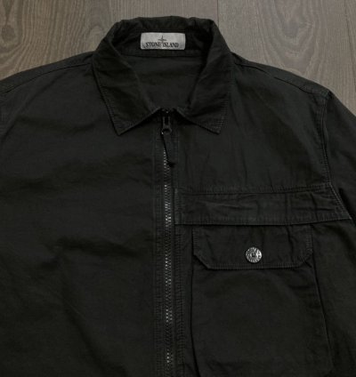Stone Island Garment Dyed Zip Overshirt Jacket New