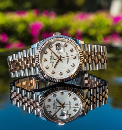 Rolex Datejust 36 Mother Of Pearl Dial - Everose Gold Steel Jubilee Bracelet