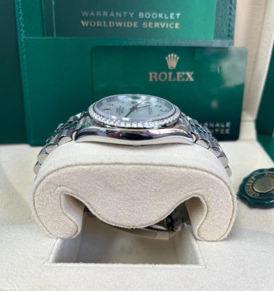 Rolex Datejust 36 Mother Of Pearl Diamond Dial Diamond Bezel Steel - 36mm Jubilee Bracelet 126284rbr
