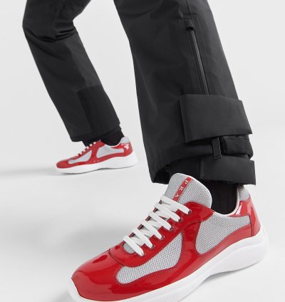 Prada America Cup Sneakers Red White
