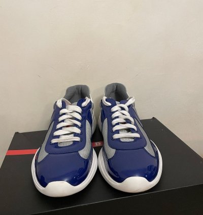 Prada America Cup Sneakers Us 7 prada 6royal Blue Silver
