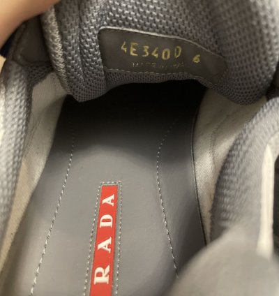 Prada America Cup Sneakers Us 7 prada 6royal Blue Silver