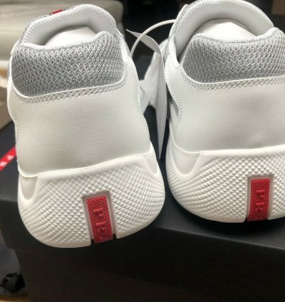 Prada America Cup White Leather Sneakers New Uk 6 5