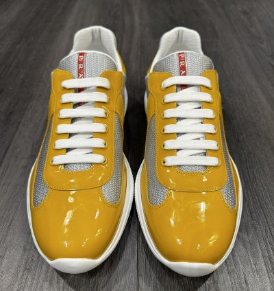 Prada America Cup Yellow Sneaker Size 10