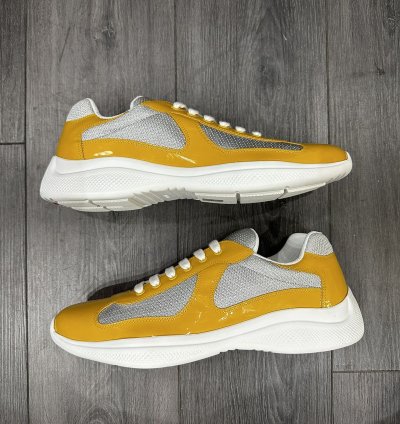 Prada America Cup Yellow Sneaker Size 10