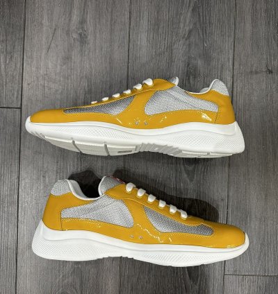 Prada America Cup Yellow Sneaker Size 10