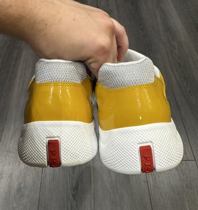 Prada America Cup Yellow Sneaker Size 10