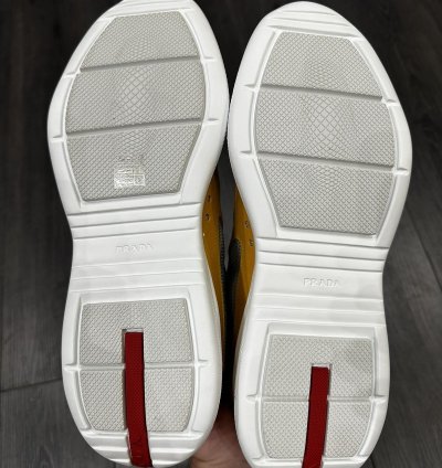 Prada America Cup Yellow Sneaker Size 10