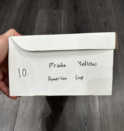 Prada America Cup Yellow Sneaker Size 10