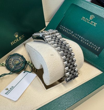 Rolex Datejust 36 New 2024 Purple Pave 6 9 Diamond Dial Stainless Steel Diamond Bezel Jubilee