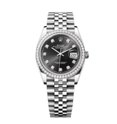 Rolex Datejust 36 New 2025 Black Diamond Dial Stainless Steel Diamond Bezel Jubilee Bracelet