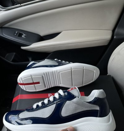 Prada American Cup Sneakers Navy Blue New Never Worn Us 10