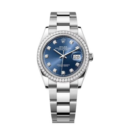 Rolex Datejust 36 New 2025 Blue Diamond Dial Stainless Steel Diamond Bezel Oyster Bracelet