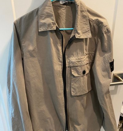 Stone Island Grey Garment-dyed Jacket size