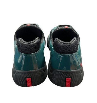 Prada Americans Cup Green Size 12 New Green Patent Leather