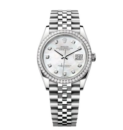Rolex Datejust 36 New 2025 Mop Diamond Dial Stainless Steel Diamond Bezel Jubilee Bracelet