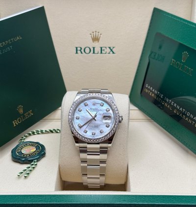 Rolex Datejust 36 New 2025 Mother Of Pearl Diamond Dial Diamond Bezel Oyster Bracelet