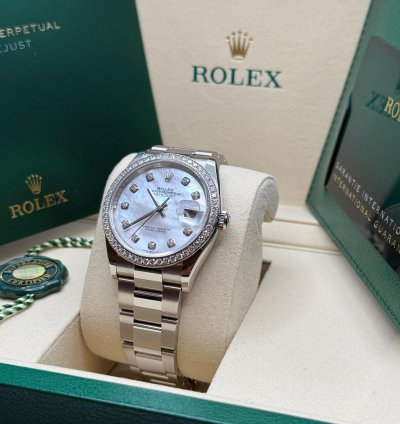 Rolex Datejust 36 New 2025 Mother Of Pearl Diamond Dial Diamond Bezel Oyster Bracelet