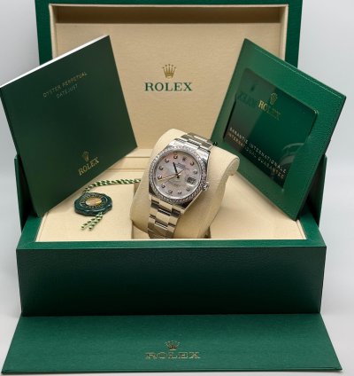 Rolex Datejust 36 New 2025 Mother Of Pearl Diamond Dial Diamond Bezel Oyster Bracelet