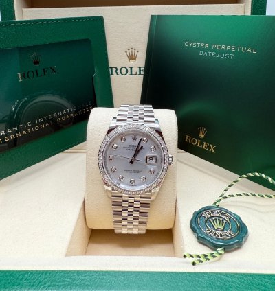 Rolex Datejust 36 New 2025 Mother Of Pearl Diamond Stainless Steel Diamond Jubilee Bracelet