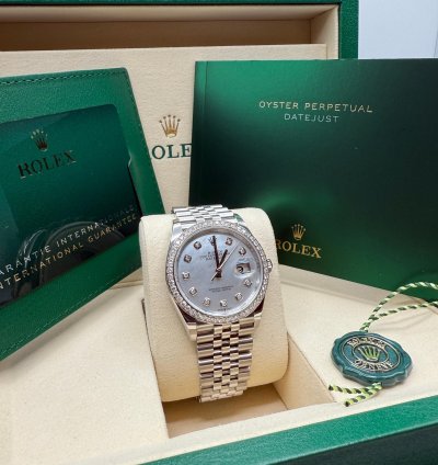 Rolex Datejust 36 New 2025 Mother Of Pearl Diamond Stainless Steel Diamond Jubilee Bracelet