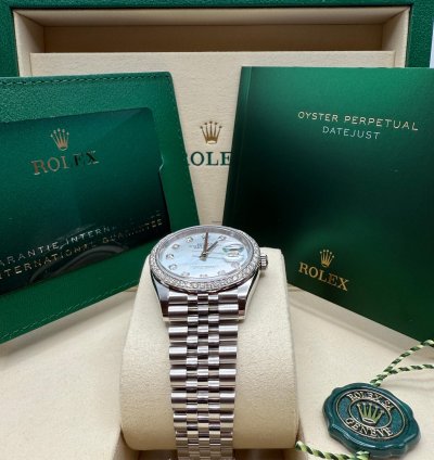 Rolex Datejust 36 New 2025 Mother Of Pearl Diamond Stainless Steel Diamond Jubilee Bracelet