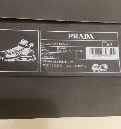 Prada Americas Cup Hightop Patent Leather Sneakers Brand New