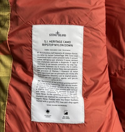 Stone Island Heritage Camo Ripstop Nylon Down Jacket