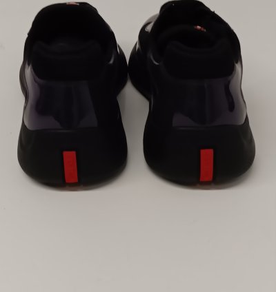 Prada Americas Cup Low-top Patent Leather Sneakers - 10