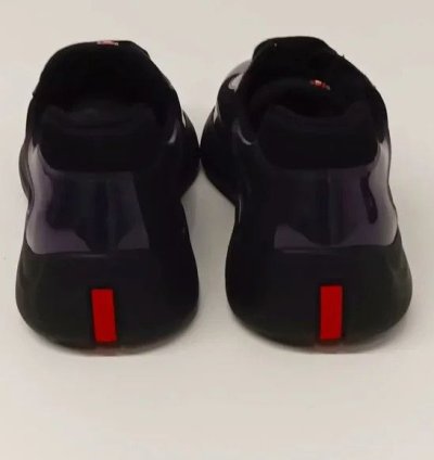 Prada Americas Cup Low-top Patent Leather Sneakers - 10