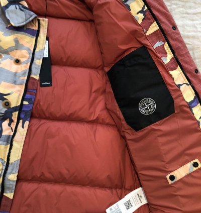 Stone Island Heritage Camo Ripstop Nylon Down Jacket Large