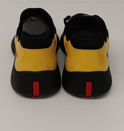 Prada Americas Cup Low-top Patent Leather Sneakers - 11 5