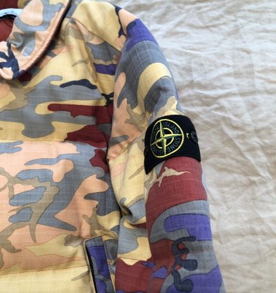 Stone Island Heritage Camo Ripstop Nylon Down Jacket Large