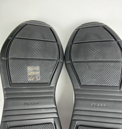 Prada Americas Cup Red Tab Low-top Leather Sneakers