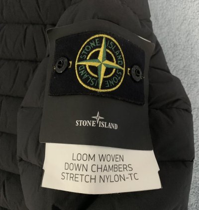 Stone Island Hooded Down Jacket Black
