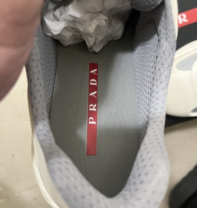 Prada Americas Cup Rubber Sneaker Sz 429us
