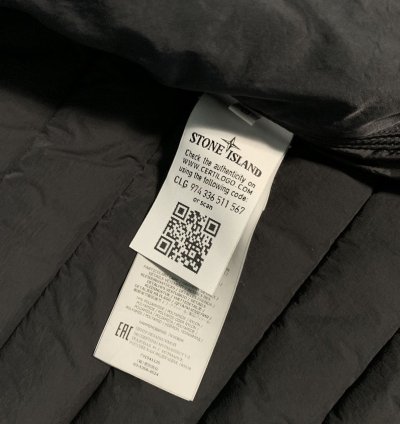 Stone Island Hooded Down Jacket Black