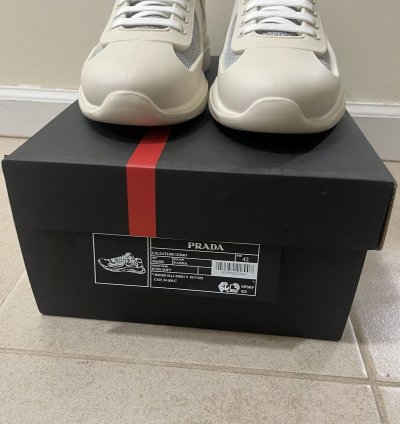 Prada Americas Cup Rubber Sneaker Sz 429us