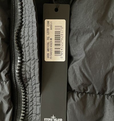 Stone Island Hooded Down Jacket Black