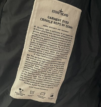 Stone Island Hooded Down Jacket Black