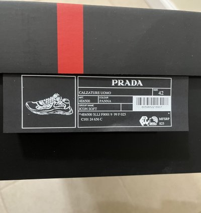 Prada Americas Cup Rubber Sneaker Sz 429us