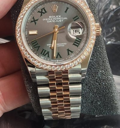 Rolex Datejust 36 Oyster 36mm Oystersteel Everose Gold And Diamonds 2024 Warranty 126281rbr
