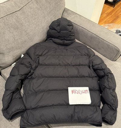 Stone Island Hooded Puffer Jacket Black Sz Large Brand New